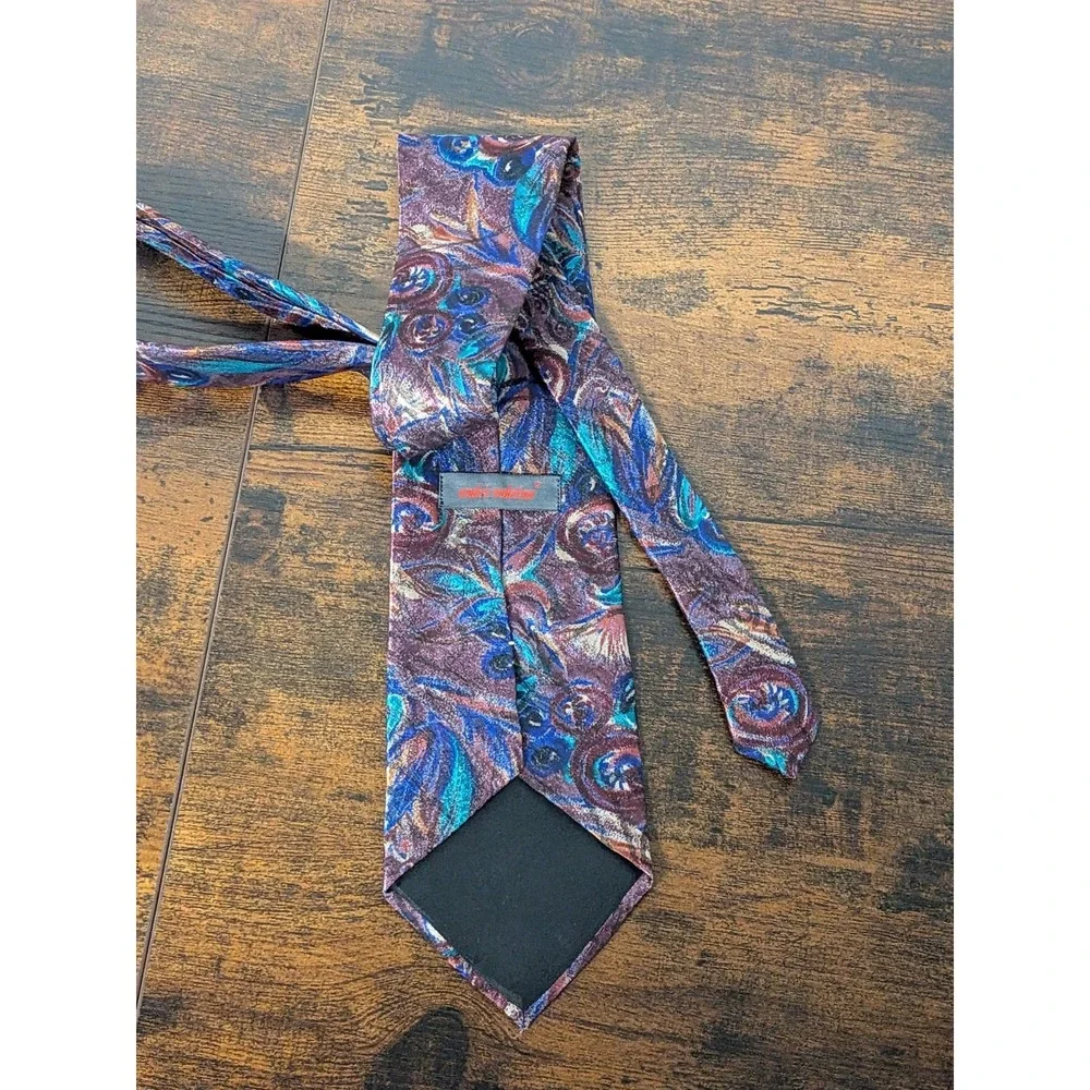 Andre‎ Valentino Silk Floral Tie Jacquard Abstract 60